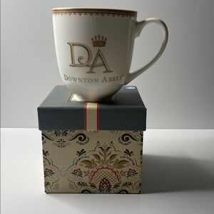 Downton Abbey White and Gold Coffee Mug
